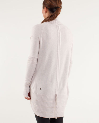Lululemon Transformation Wrap Cream/Grey Cardigan (flaw) | Sz Small (approx)