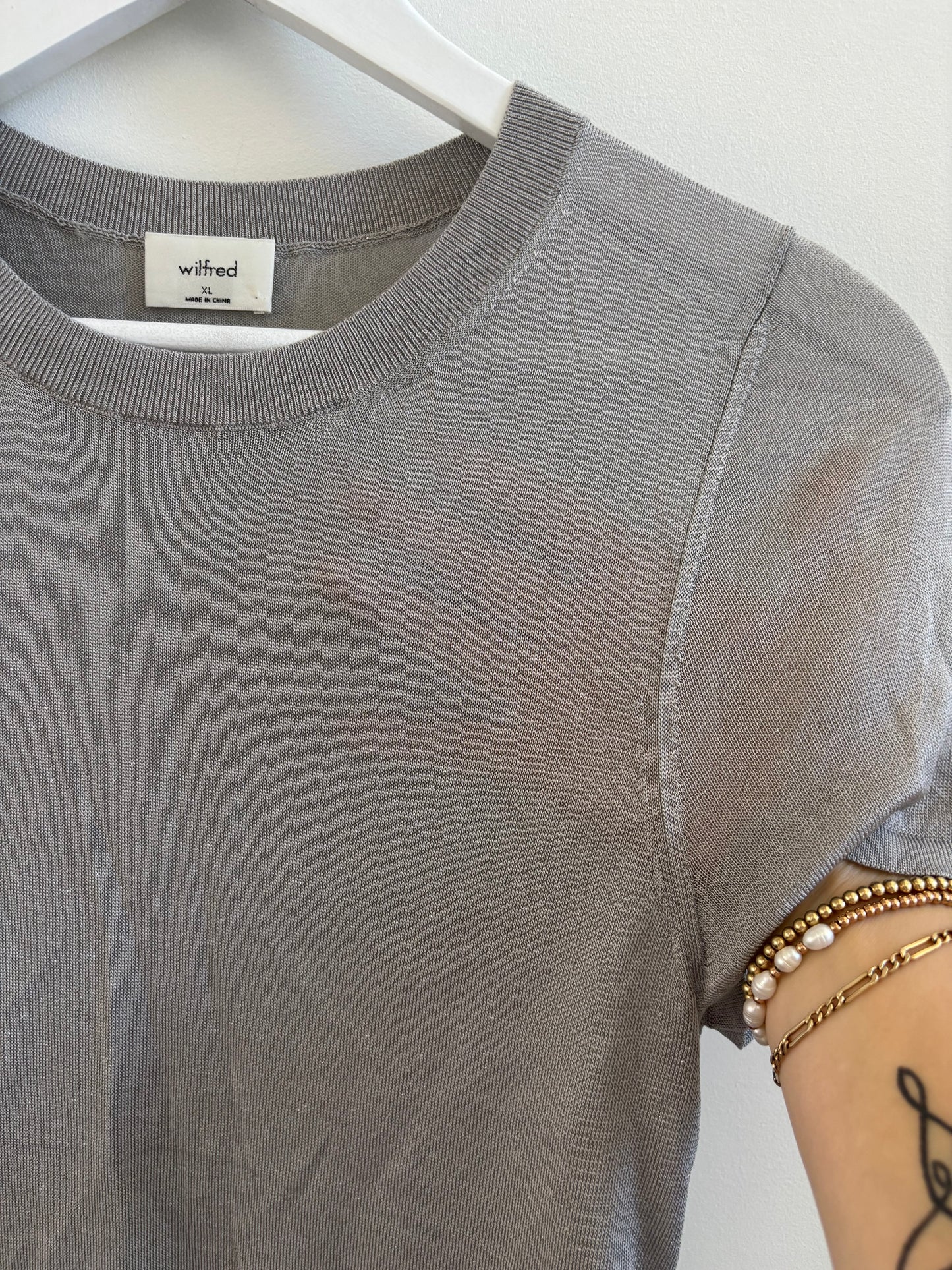 Wilfred Metallic Crewneck Shirt | XL (fits more like Medium) (O76R5)