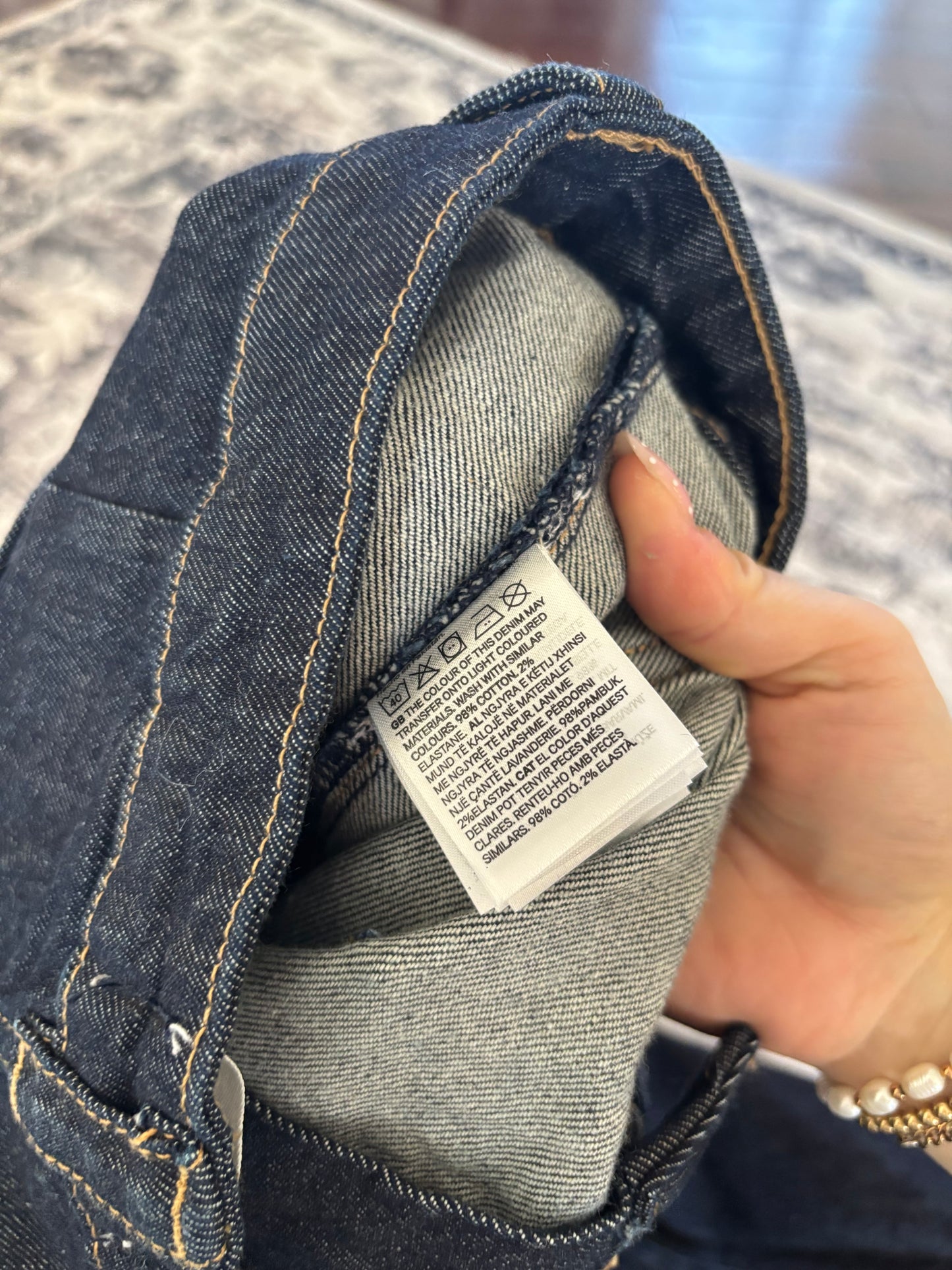 H&M Denim Creased Pants | Sz 14 (N108N19)