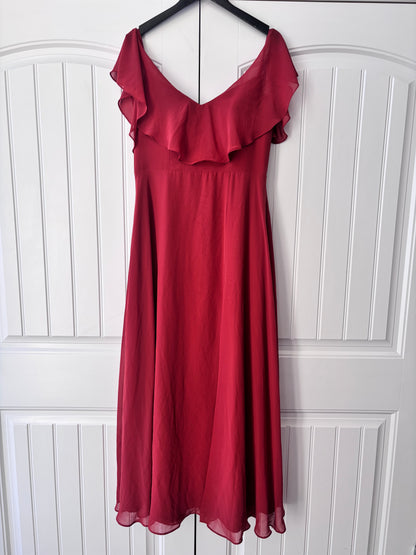 Azazie Convertible Dress (Rust) | Sz 12