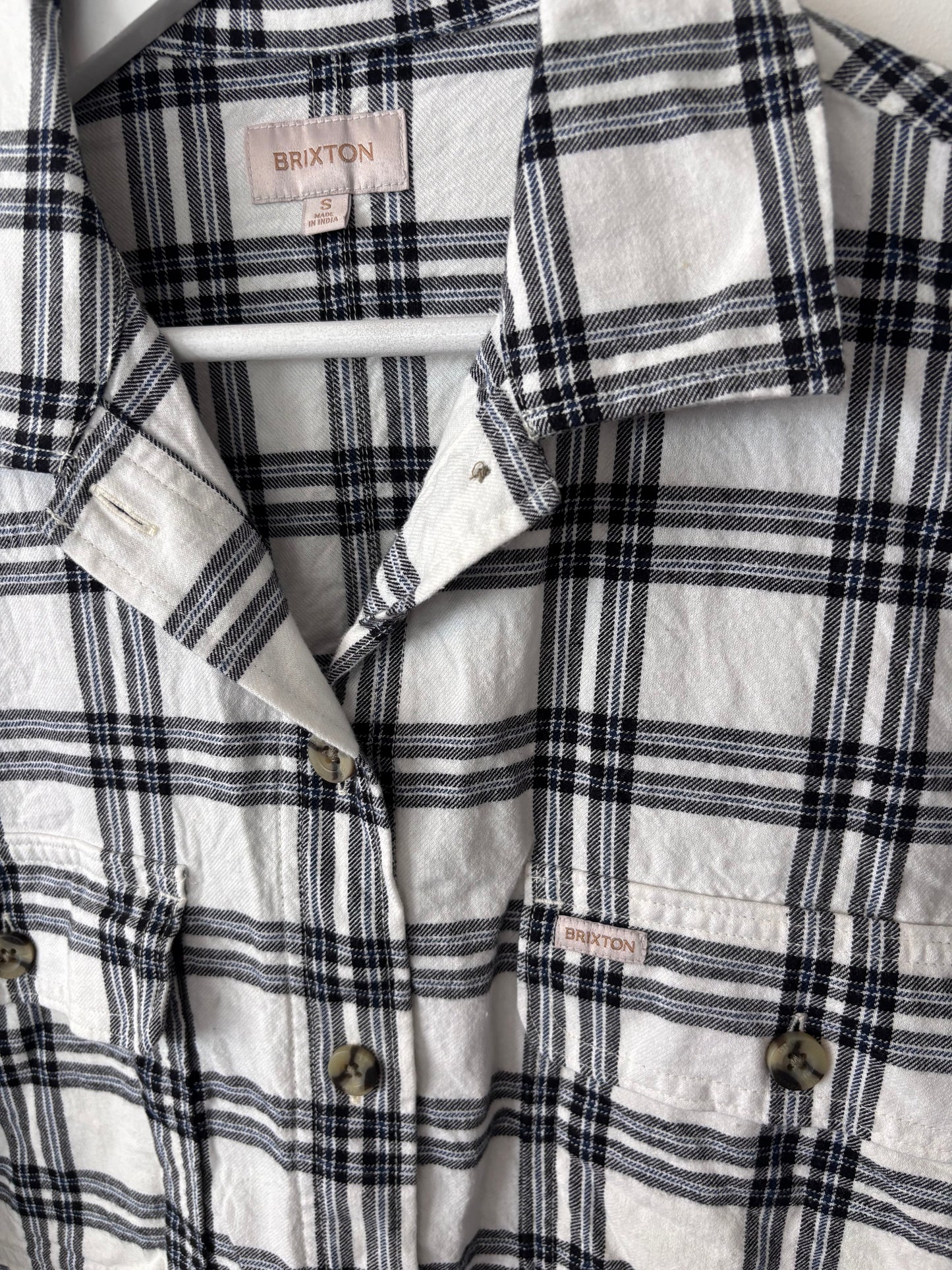 Brixton Bowery Button Up Flannel Organic Cotton Shirt | Sz Small (fits larger)