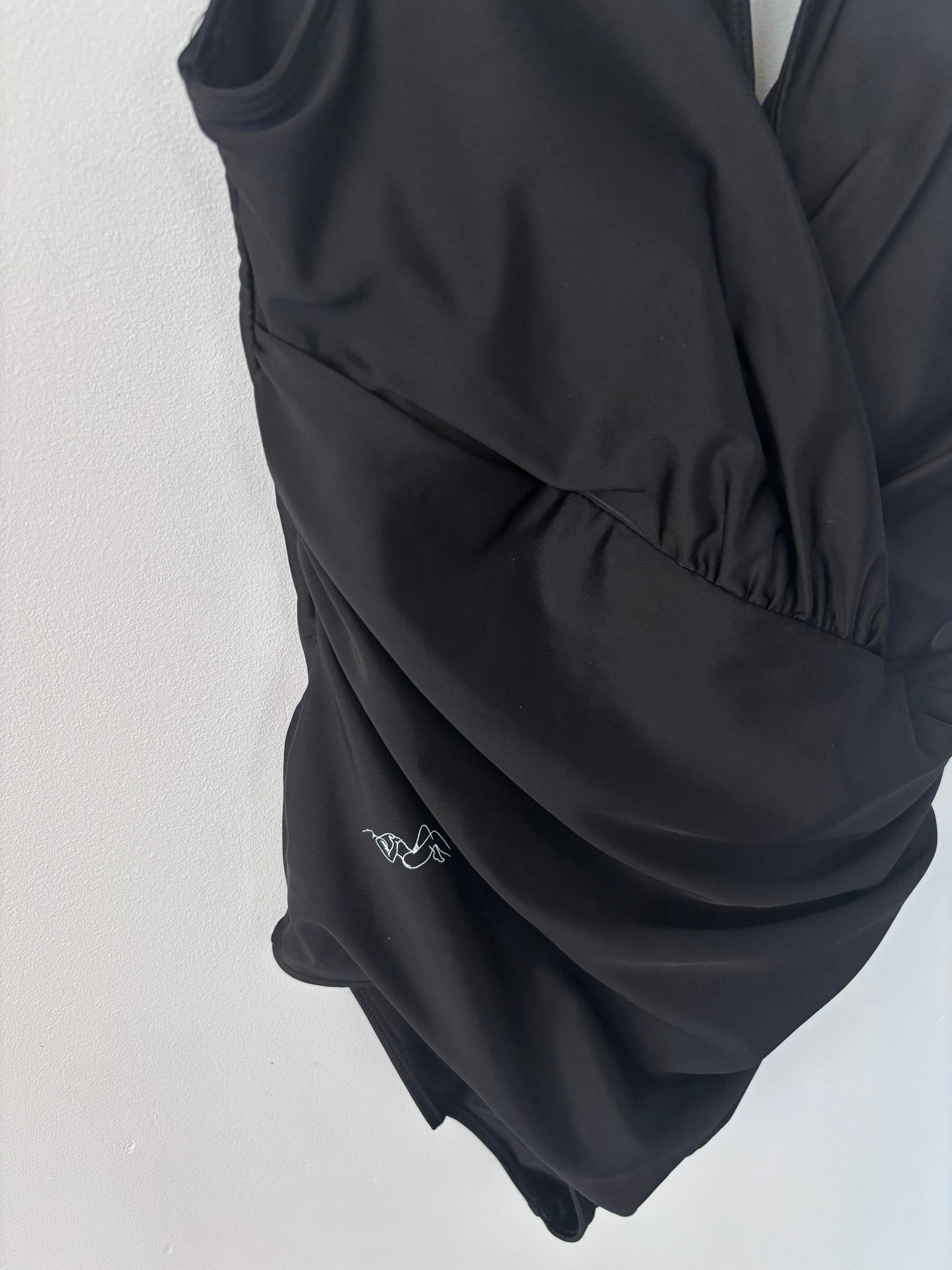 One-Piece Swimsuit with Wrap / Ruched Detail | Sz Small