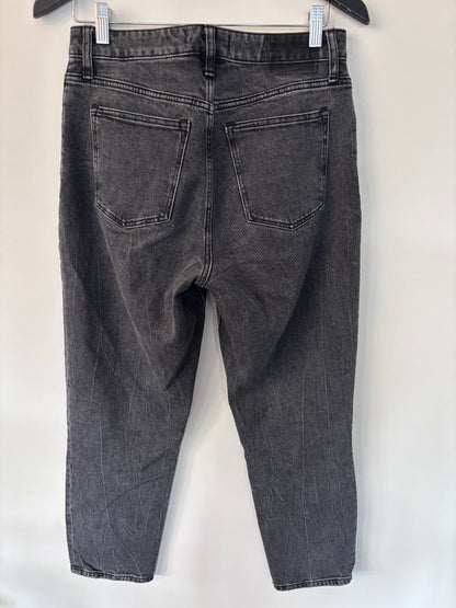 A&F The Mom High Rise Black Wash Jeans | Sz 28