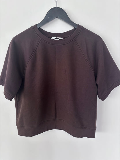 H&M Brown Short Sleeve Sweater | Sz Small (fits like M/L)