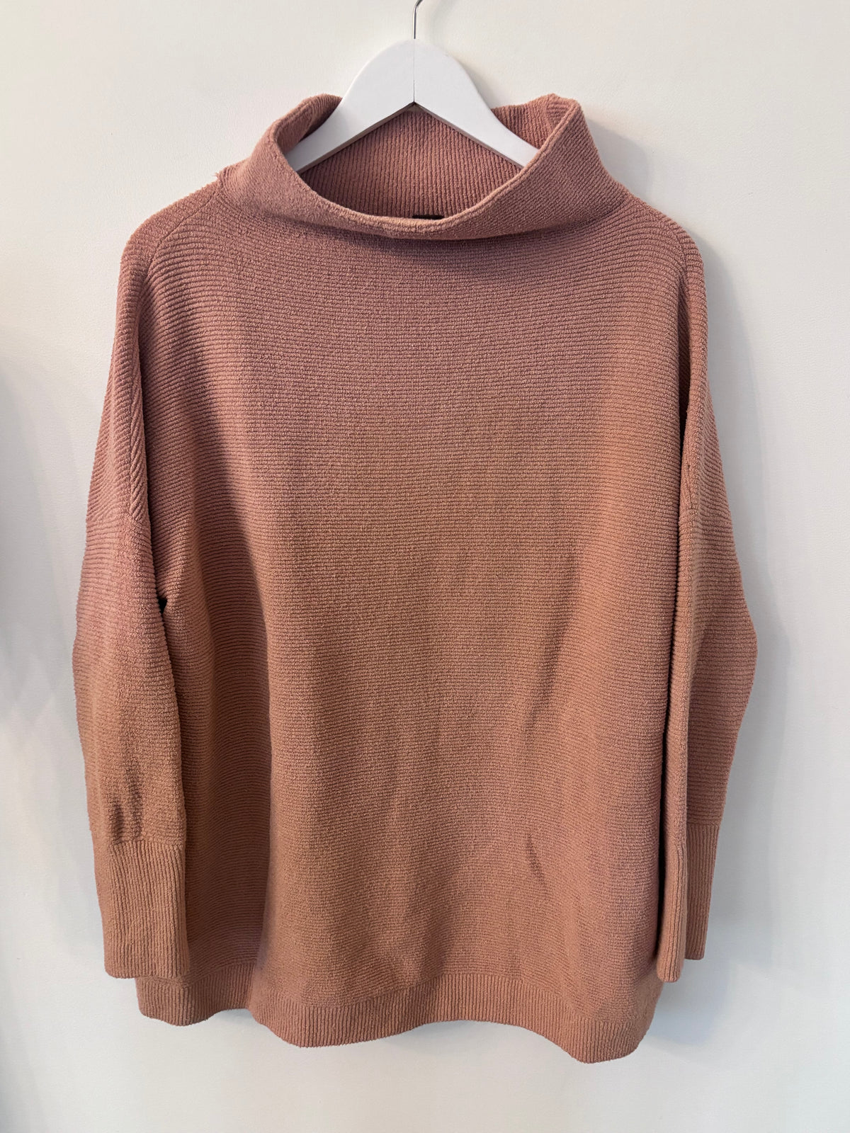 Free People Slouchy Ottoman Tunic Sweater in Camel Brown | Sz Small (fits large)