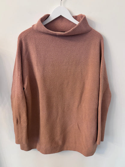 Free People Slouchy Ottoman Tunic Sweater in Camel Brown | Sz Small (fits large)