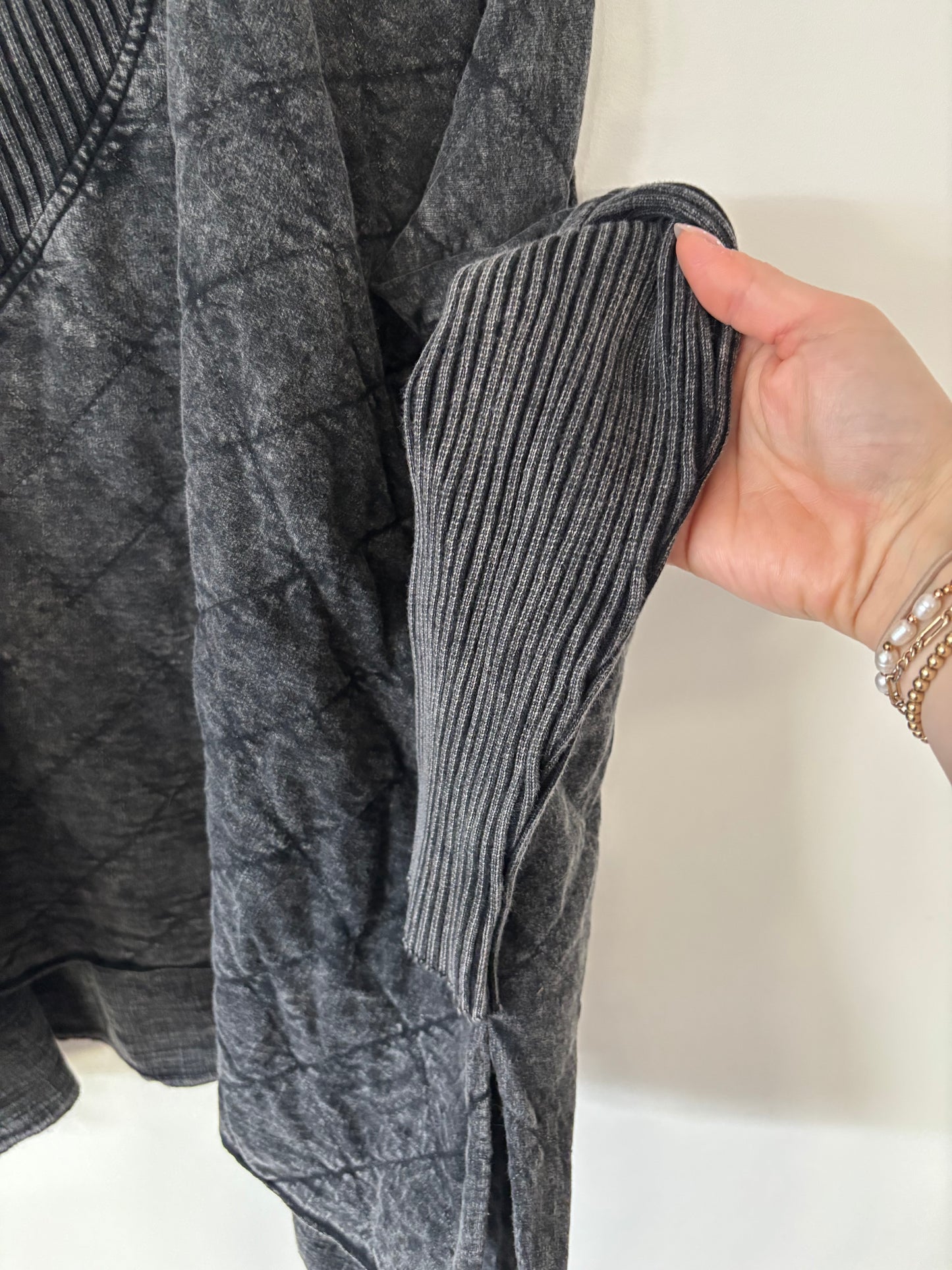 Free People Shiloh Quilted Sweater | small