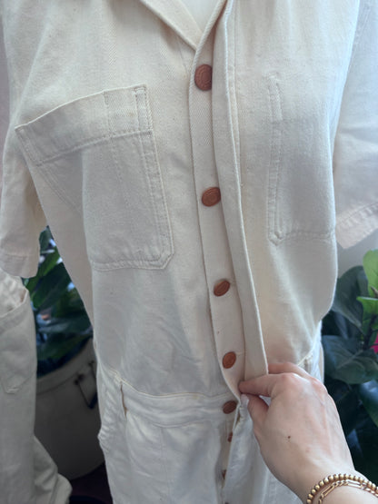 Everlane Short Sleeve Denim Coveralls | Sz 10