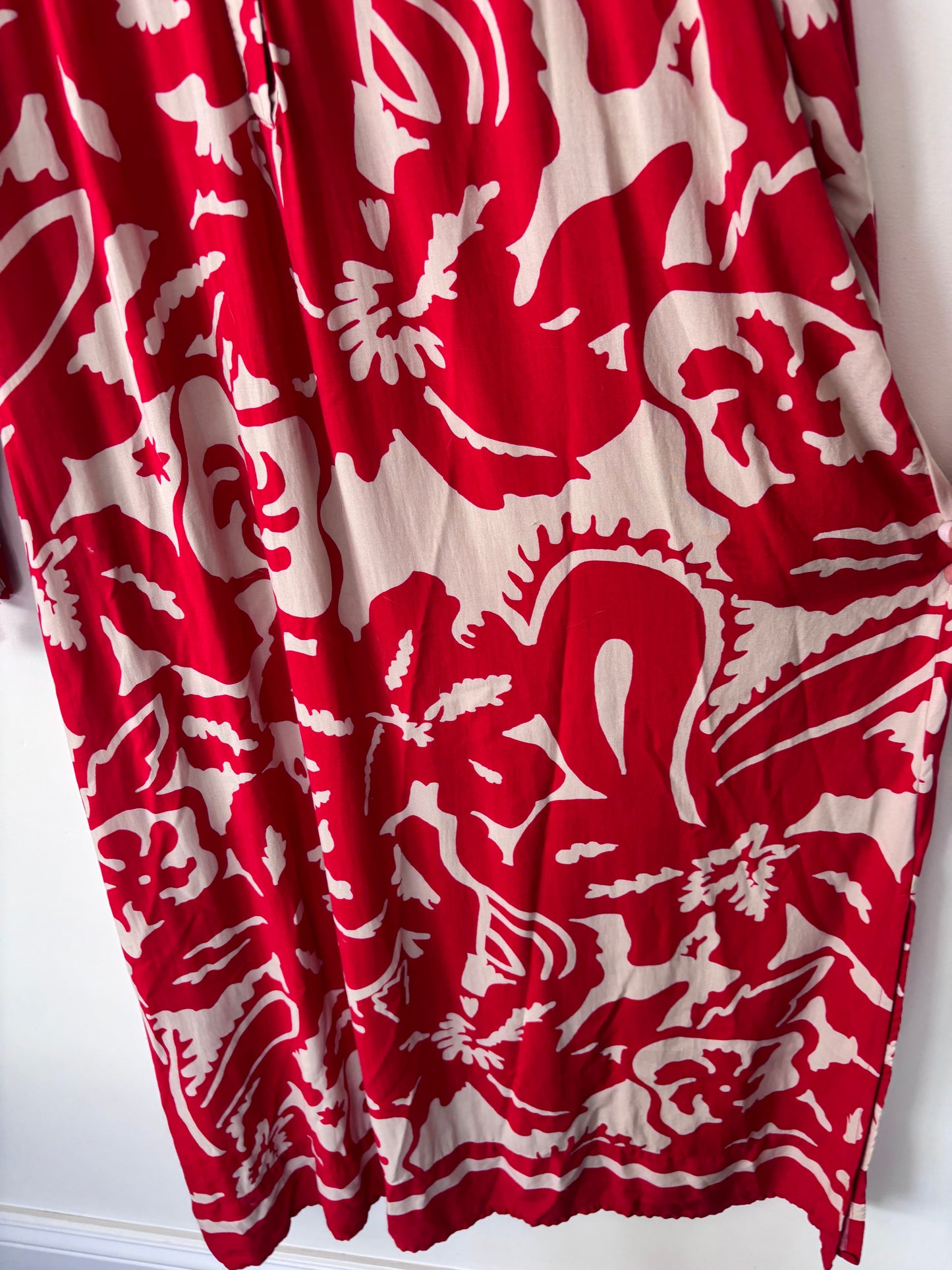 H&M Printed Balloon Sleeve Dress | Sz Large