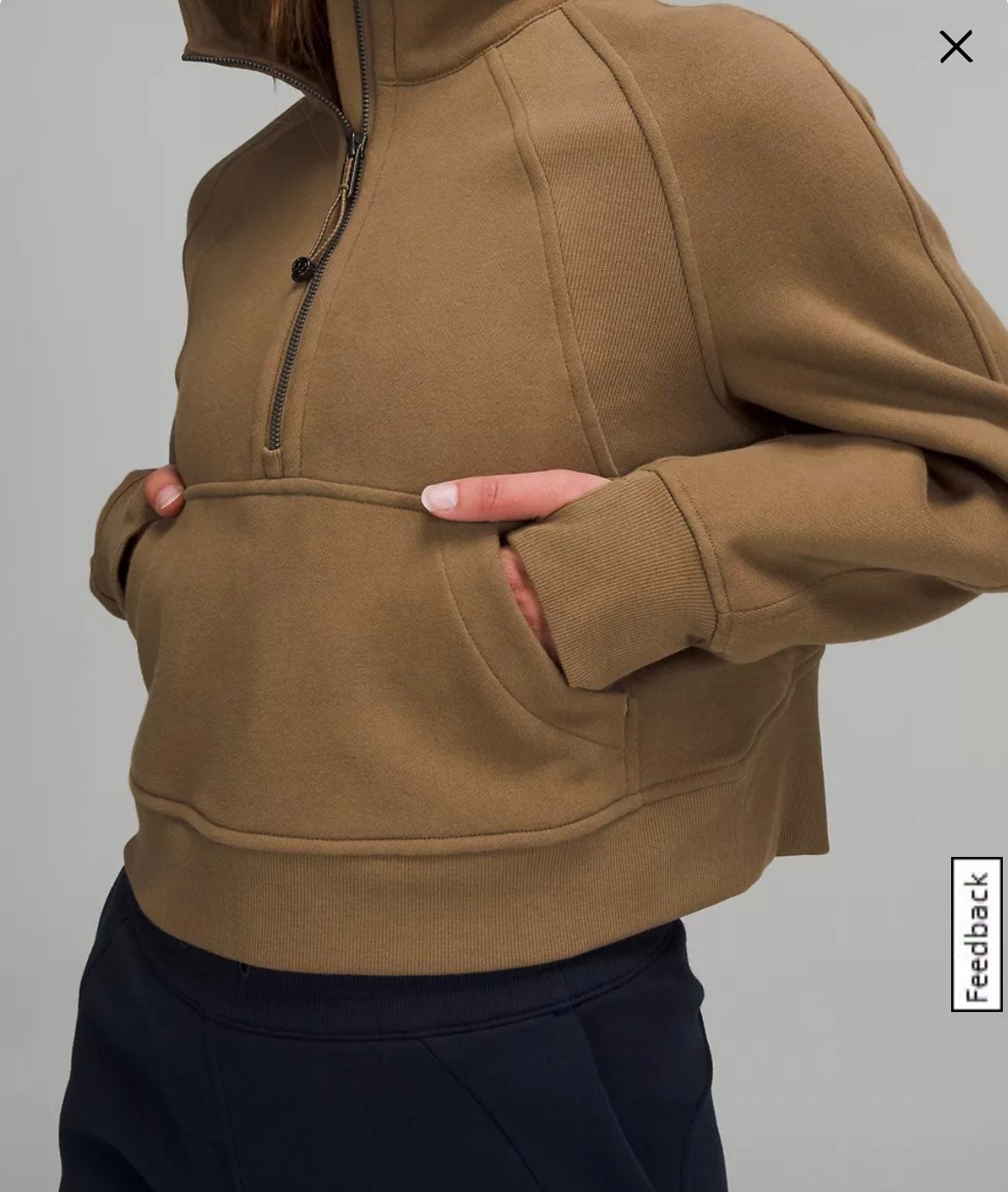 Lululemon 1/2 Zip Scuba Funnel Neck in Artifact | XS/Small (D039R5)