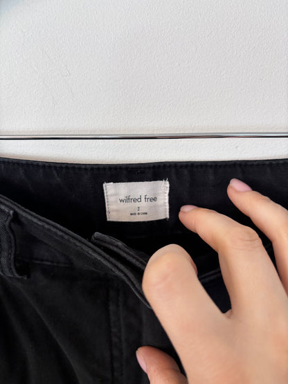 Aritzia Wilfred Free Black Brennan Utility Pants | Sz 2 (flaw)(AW8)