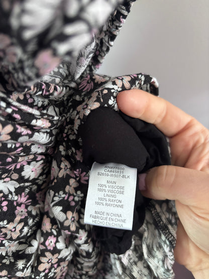 Saltwater Luxe Smocked Floral Mini Dress | Sz Medium (large)