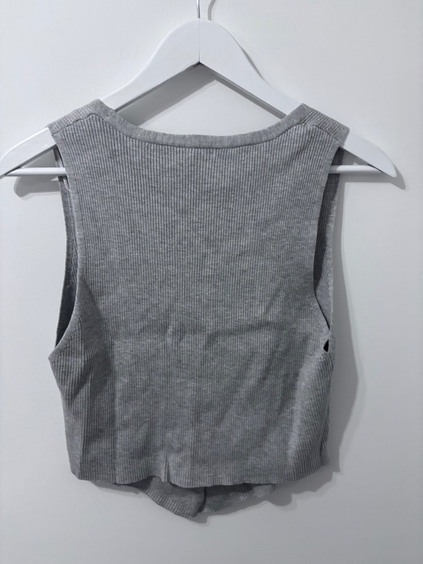 Garage NWT Ribbed Grey Knit Vest | Sz Large