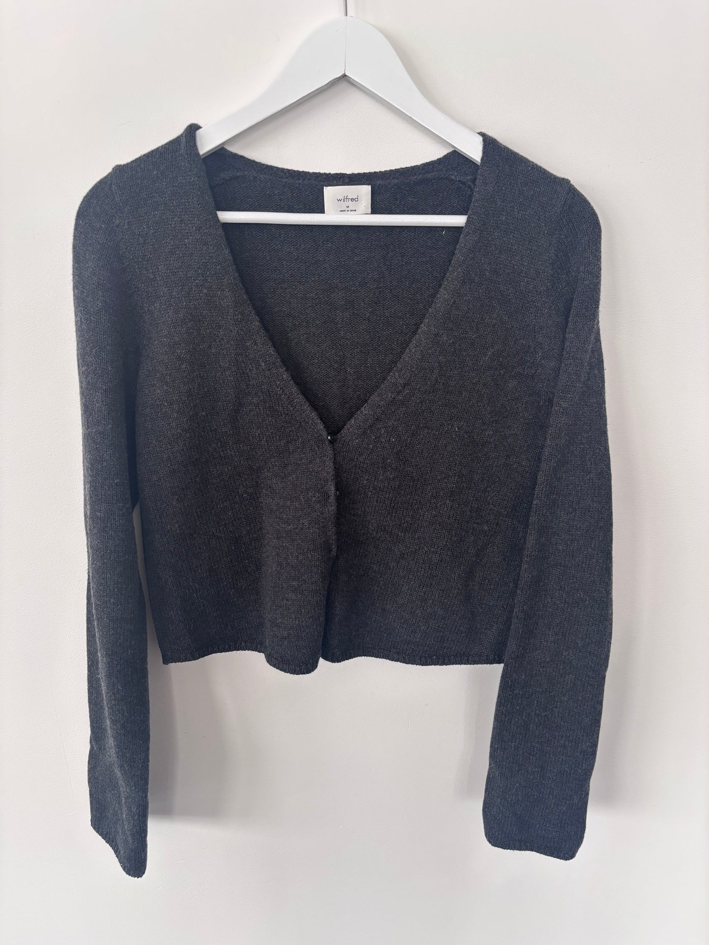 Wilfred Basque Charcoal Grey Cardigan | Sz Medium