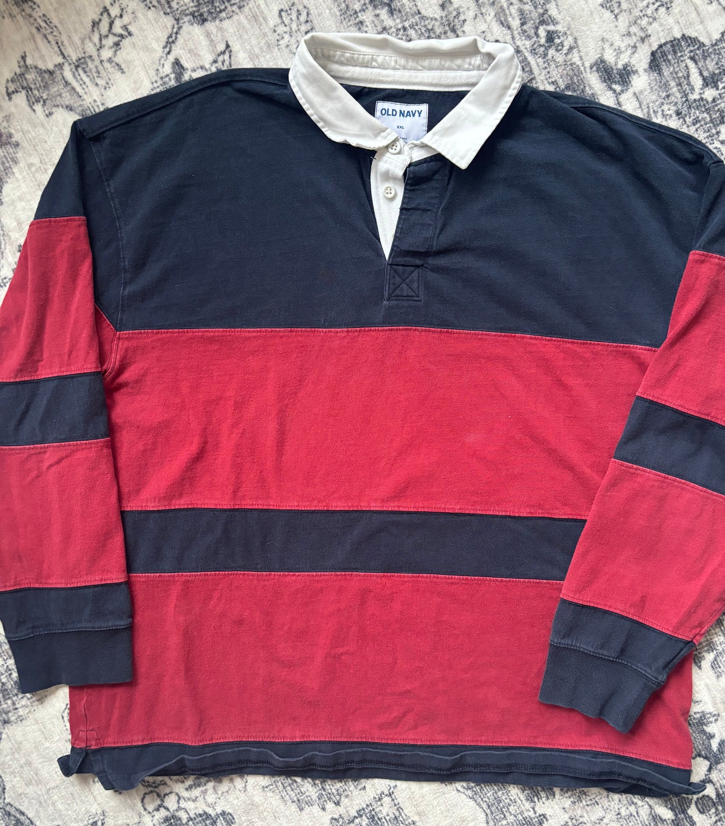 Old Navy Striped Rugby Top | XXL (D018C8)