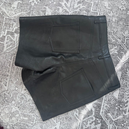 Wilfred Mercury Vegan Black Leather Shorts | Sz 2