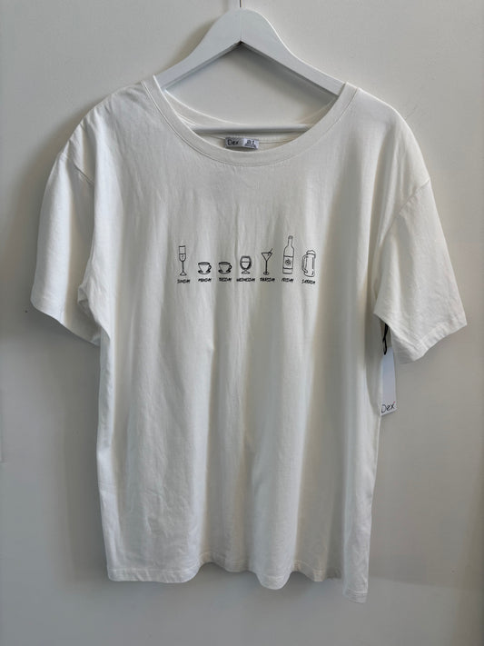 NWT Dex Weekly Drinks T Shirt | Medium (oversized)