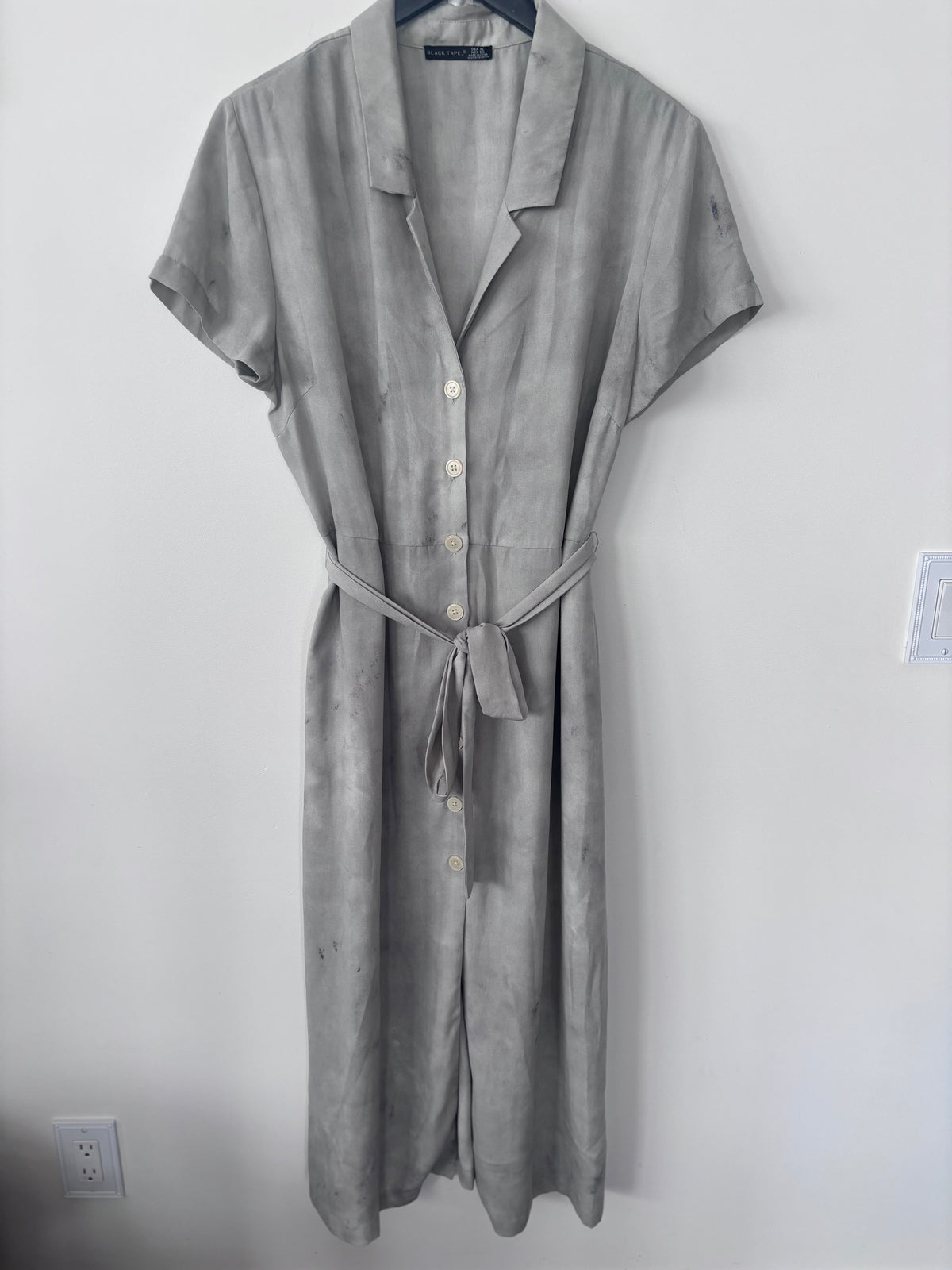 Black Tape Grey Dress | Sz XL