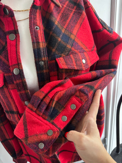 We The Free "Cabin Cozy" Button Down Shacket  | Sz XS (very oversized, fits M)
