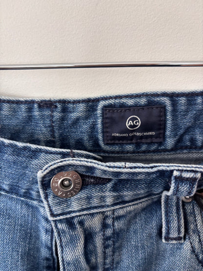 AG Etta High Wide Crop Jeans (med wash) | Sz 29