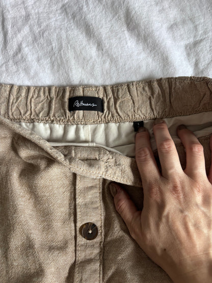 Reitmans Linen Blend Button Front Skort | Sz Large