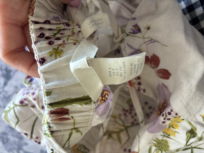 H&M Floral Linen Blend Romper (tie up back) | Sz Small
