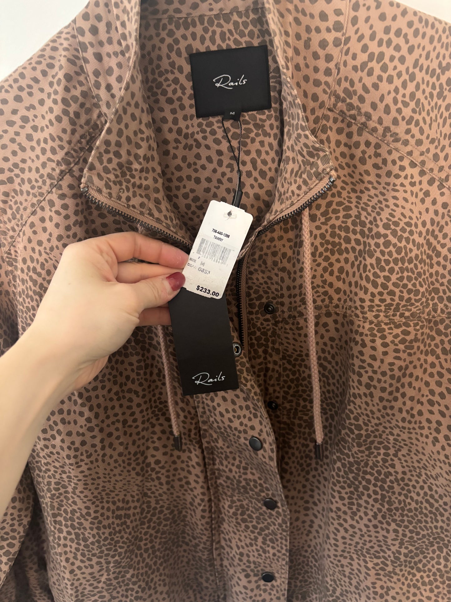 Rails NWT Tawny Spots Brown Heavyweight Tencel Jacket | Sz Medium (may fit large)(J170E13)