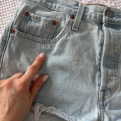 Levi's 501 Classic Shorts Light Blue | Sz 28