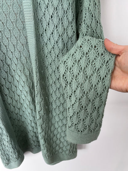 Twik Crochet Mint Green Cardigan | Sz Small (M15W7)