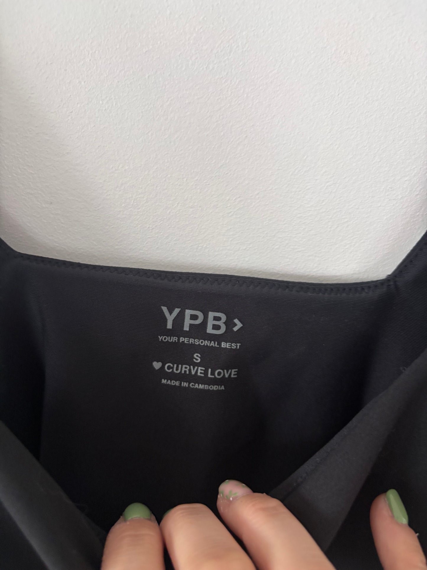 YPB (A&F) SculptLUX Squareneck Tank / Bra Top | Sz Small (Curve Love)