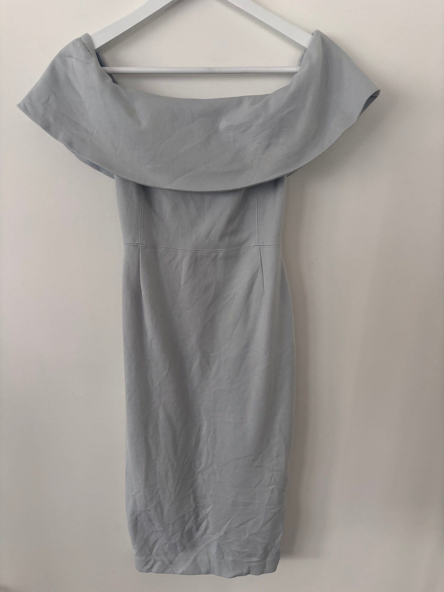 * CS Wilfred Off Shoulder Pale Blue Dress | Sz XXS (00)(M128A22)