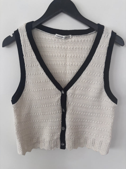 A&F Crochet Sweater Vest | Sz Large