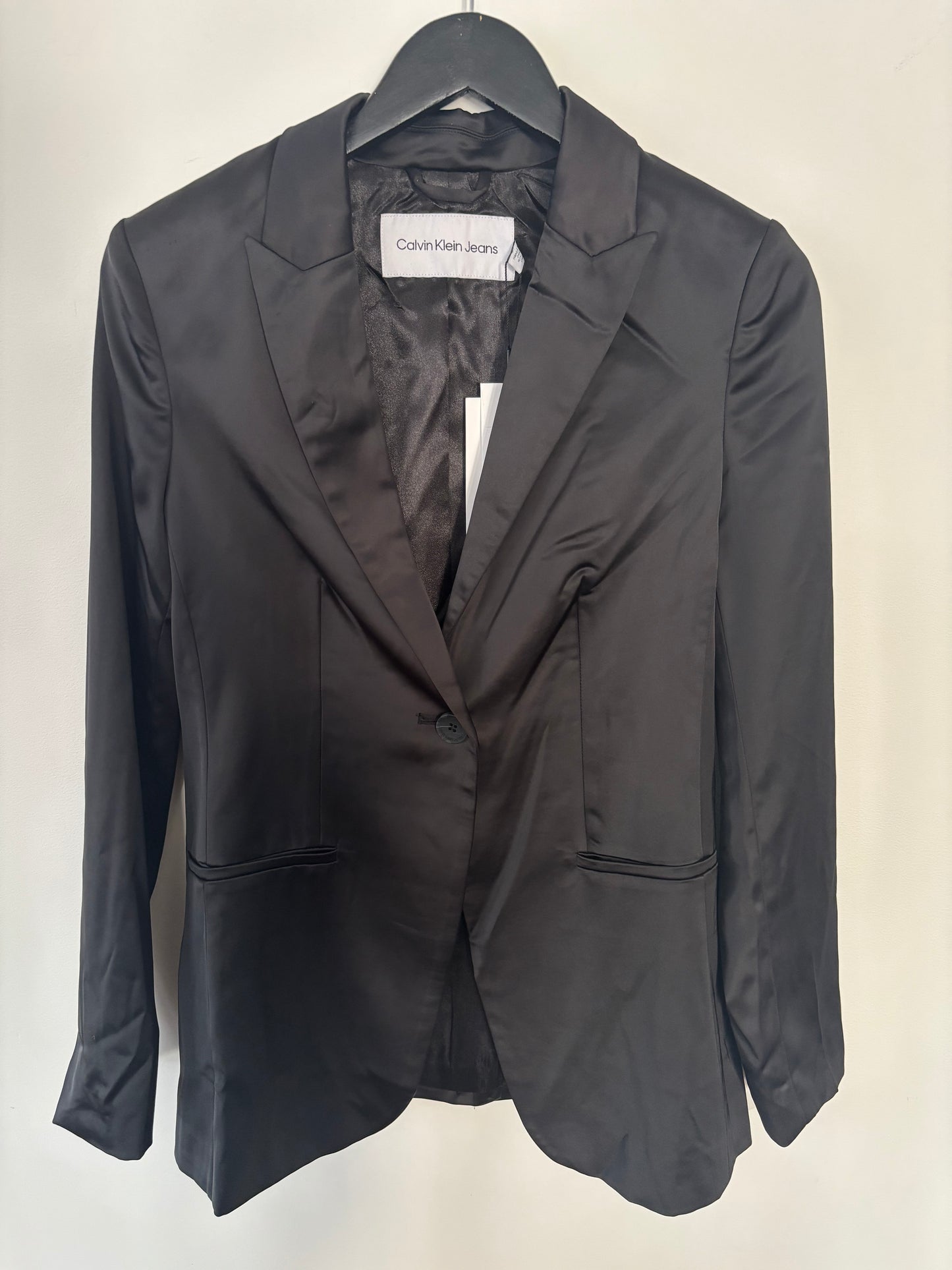Calvin Klein Satin Blazer | XS (D039K6)