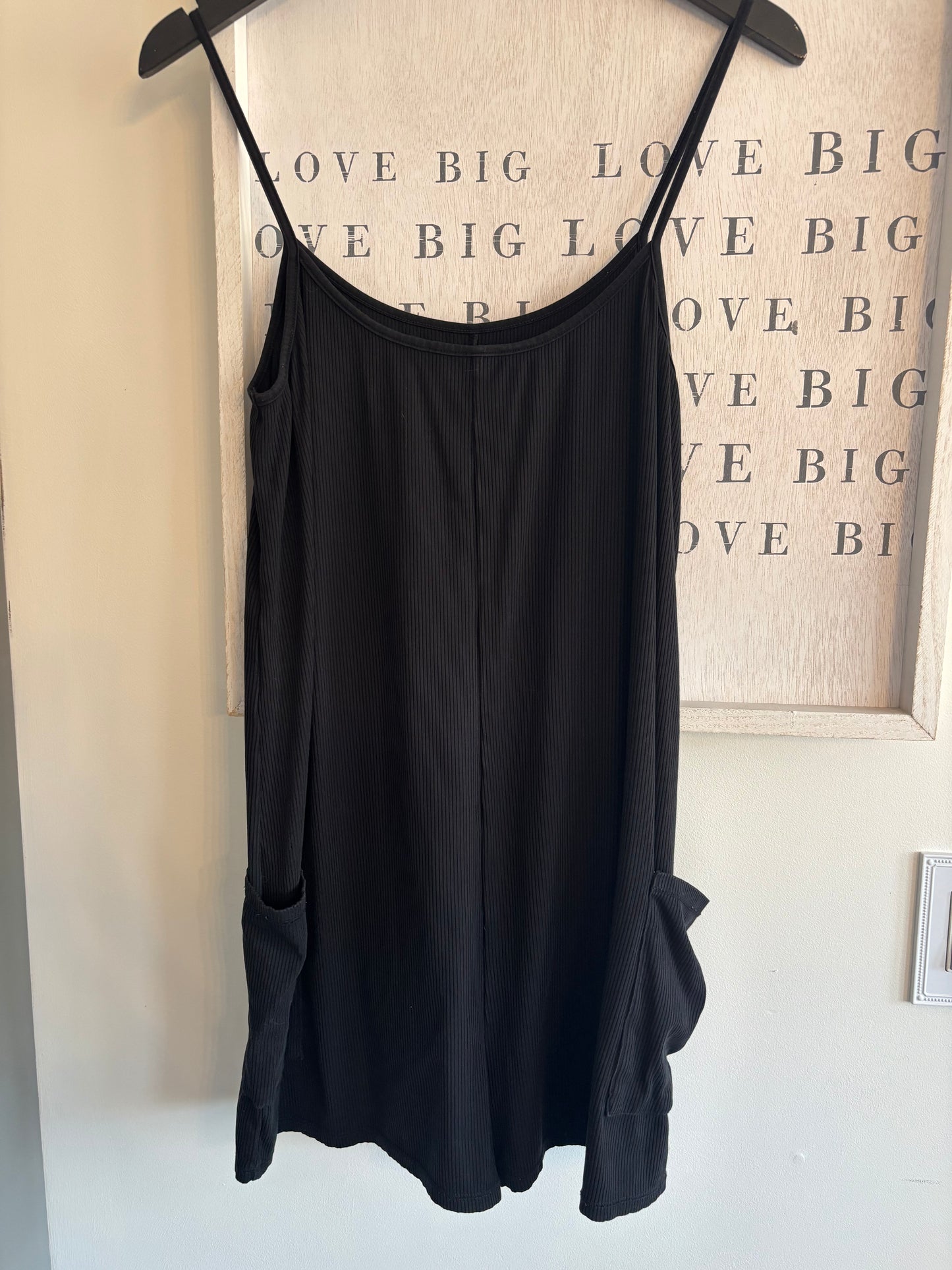 Paper Label Rib Relaxed Romper | Medium