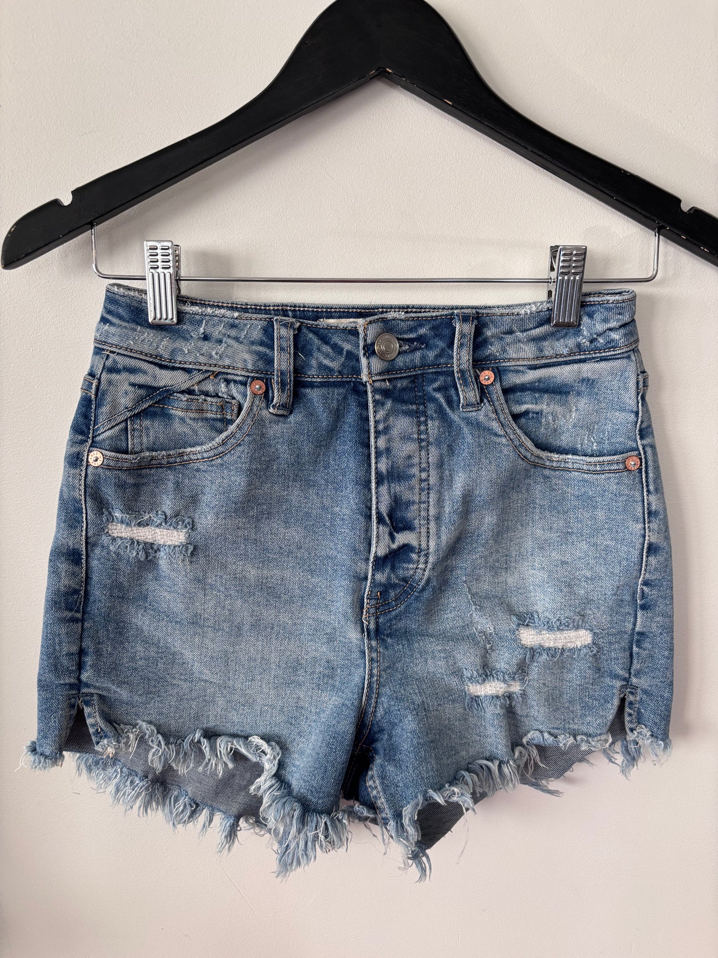 Free People High Rise Denim Cut Off Shorts | Sz 25
