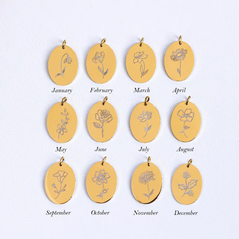 Gold Custom Charm Cluster Necklace