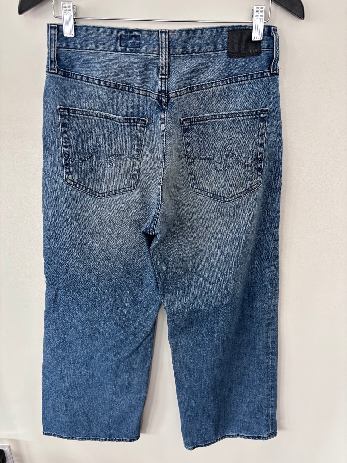 AG Etta High Wide Crop Jeans (med wash) | Sz 29