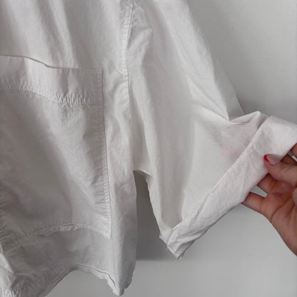 Zara Boxy Button Up Cotton Top | Sz Large