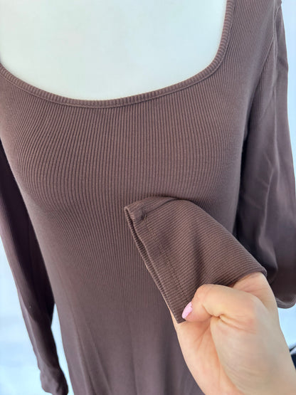 Dynamite Ribbed Brown Maxi Dress | Sz XL