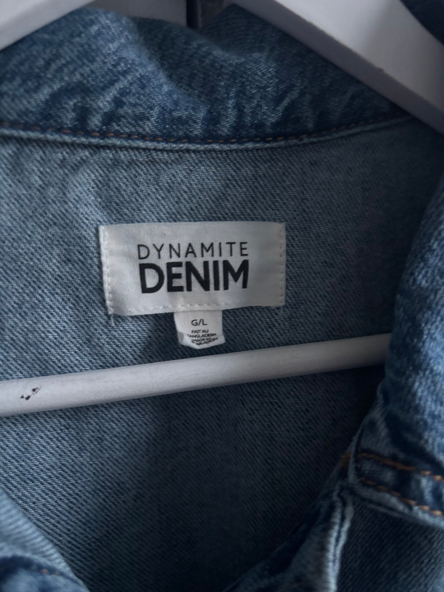 Dynamite Denim Button Up Denim Shirt  | Sz Large