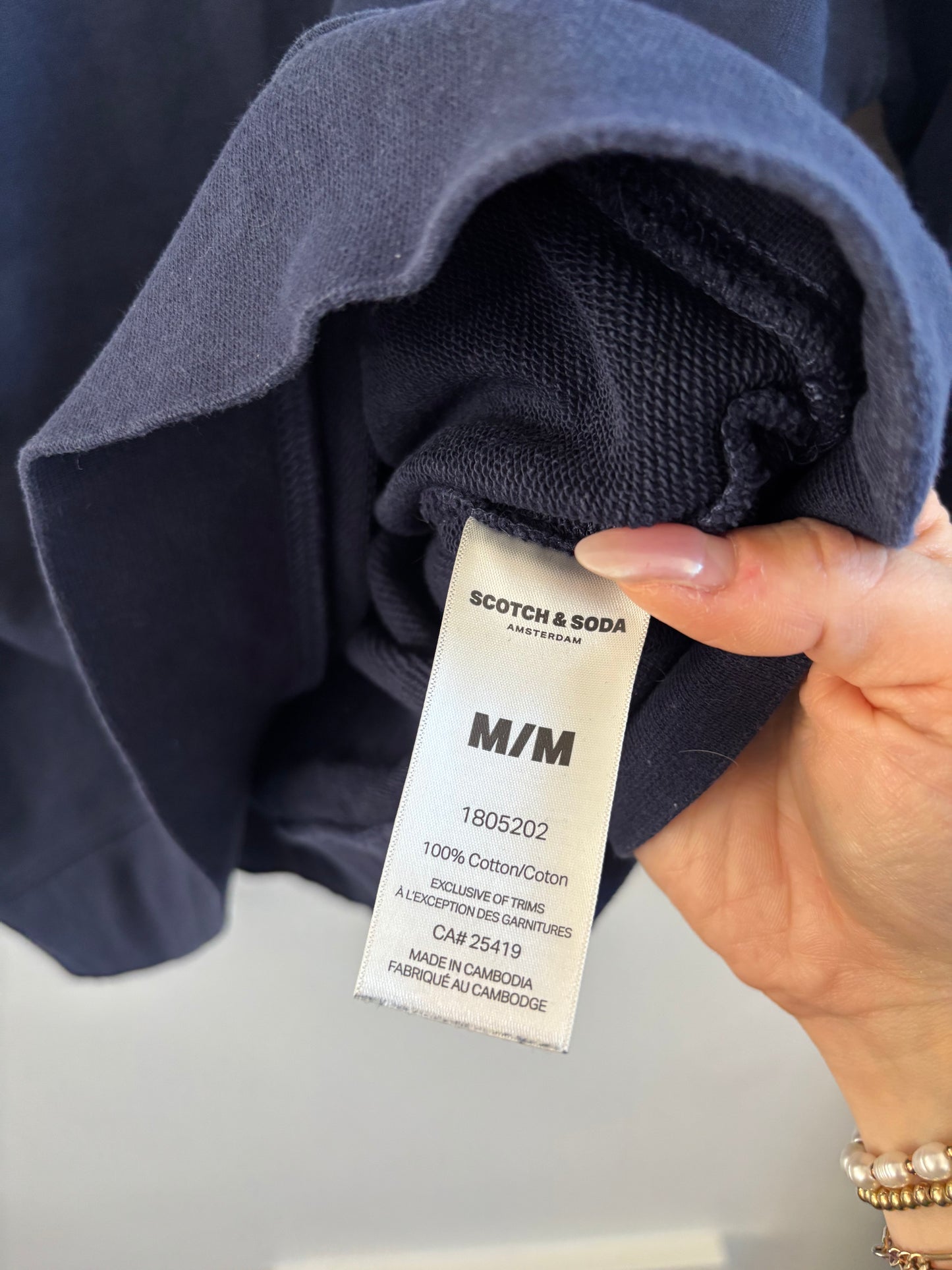 Scotch & Soda Navy Paris Cotton Crewneck  | Medium (O97P3)