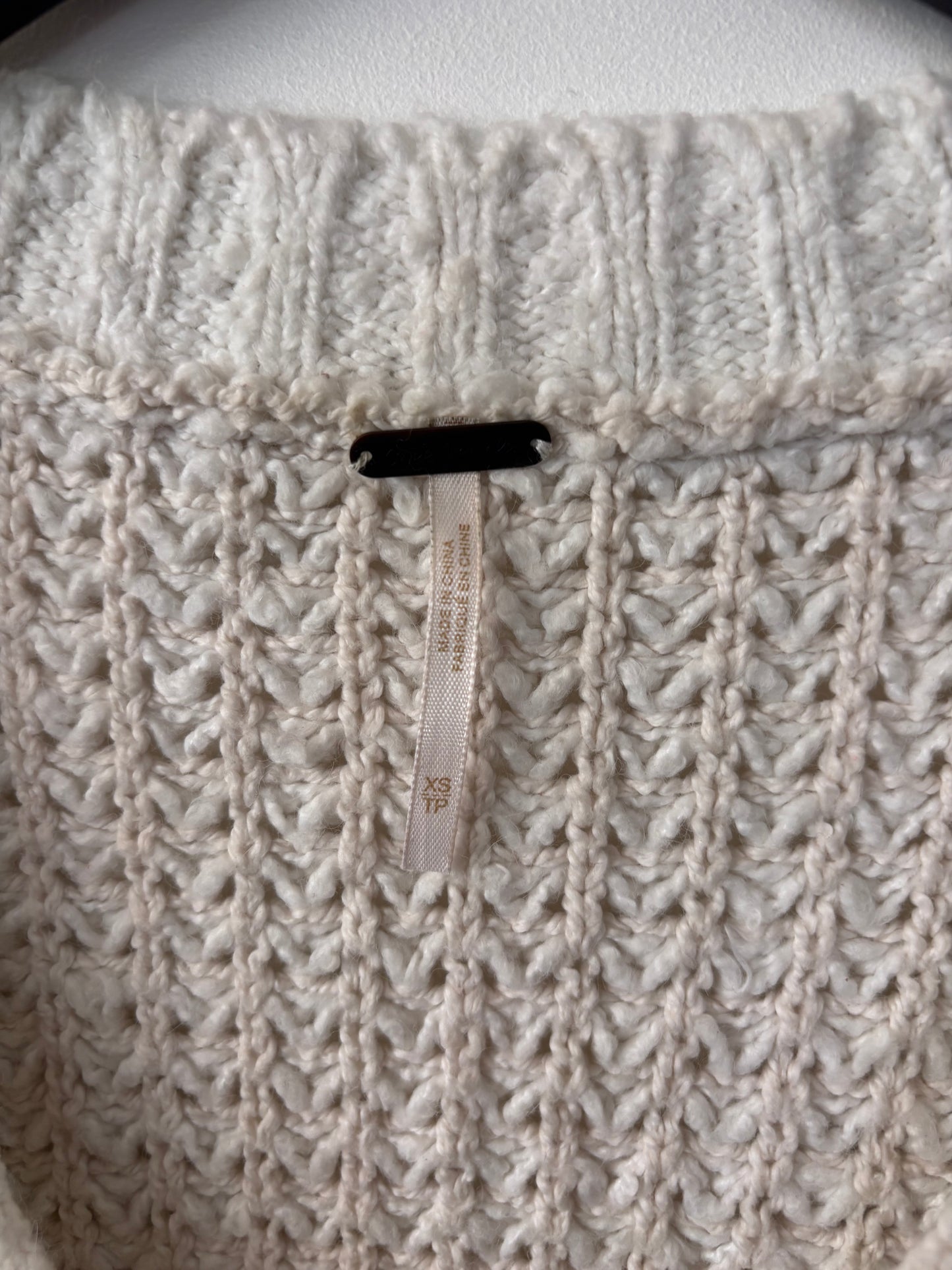 Free People Whistle thermal Henley Sweater | Sz XS (very oversized)