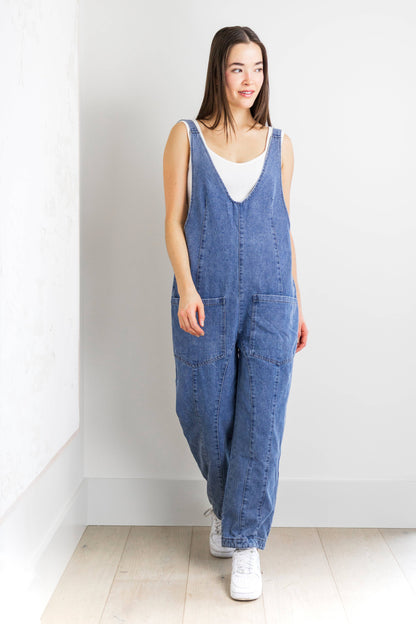 Priv Nirvana V-All's in Denim  | Sz Large (New/Not Consignment)