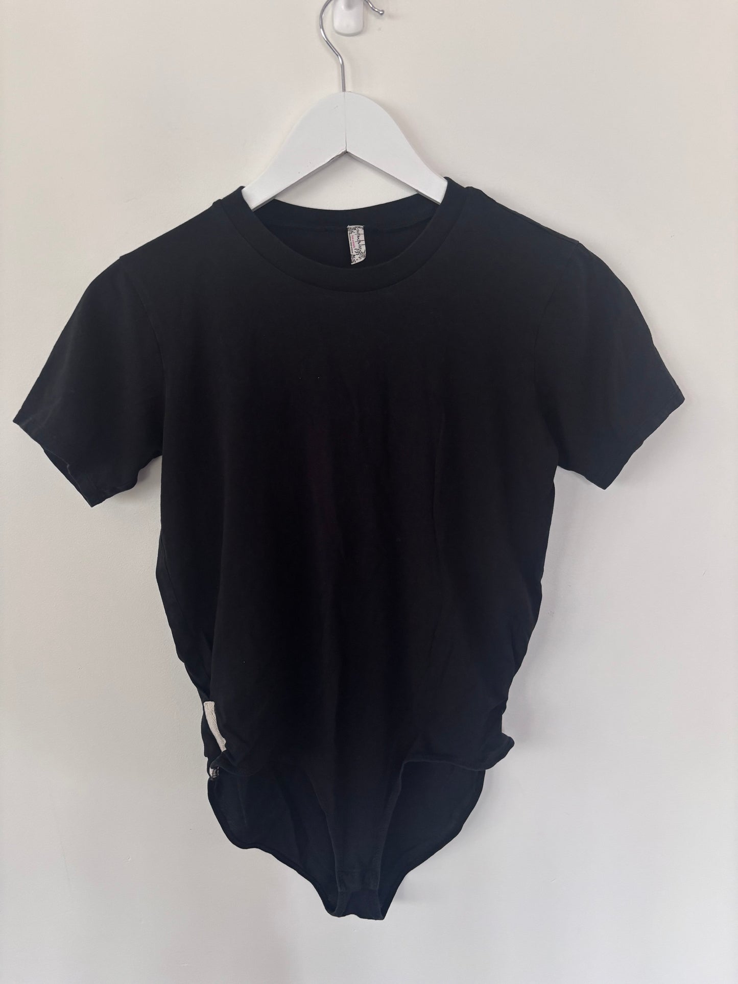 Free People Black T-shirt Bodysuit | Sz XS (could fit a small)