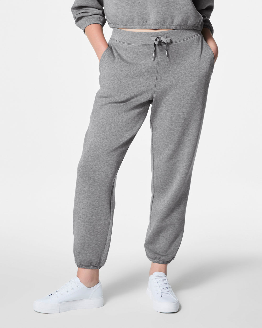 Spanx AirEssentials Joggers Grey Heather | Sz Large (F41A1)