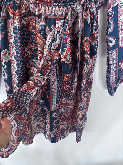 AngelEye Paisley Faux Wrap Dress NWT | Sz Small
