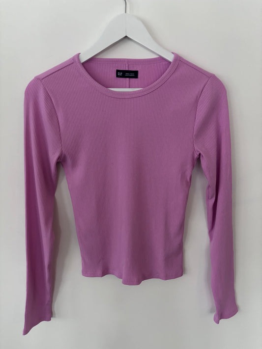 Gap NWT Pink Ribbed Crewneck Top | Sz Small