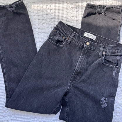 A&F 90s Straight Ultra High Rise Denim | Sz 4 or 27 (CS20W8)