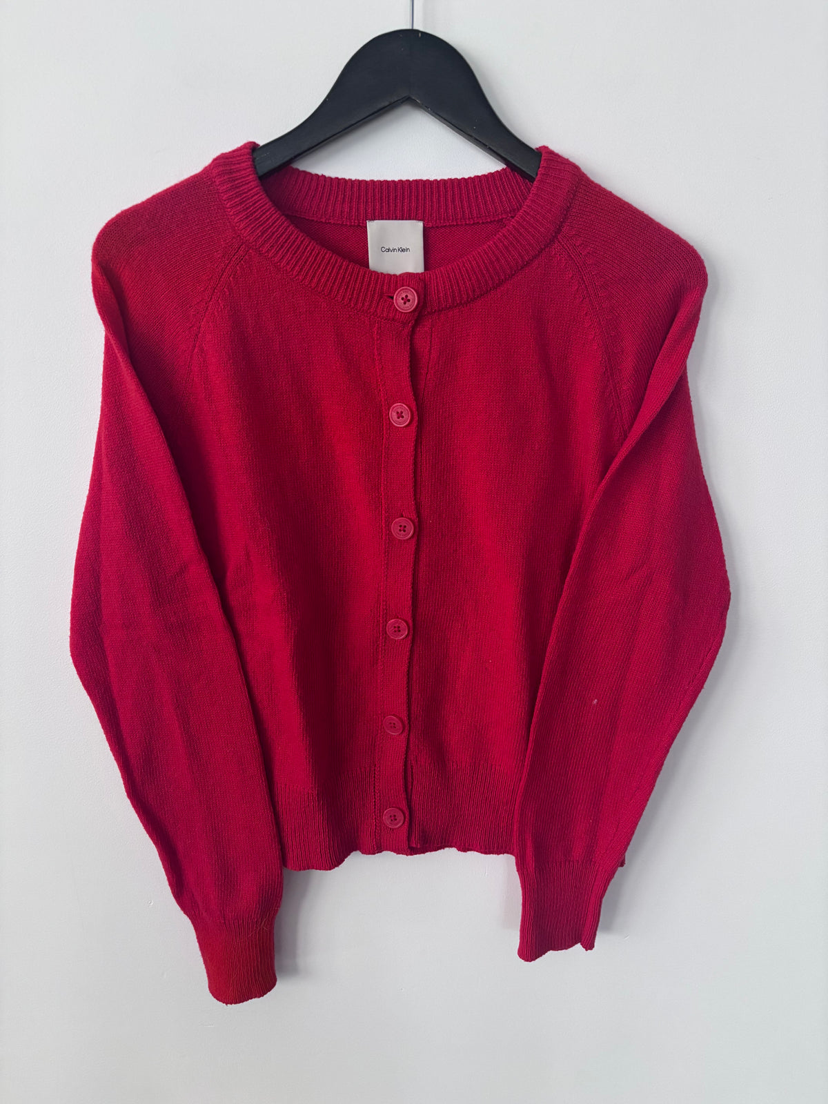 Calvin Klein Red Button Up Cardigan | Sz Medium