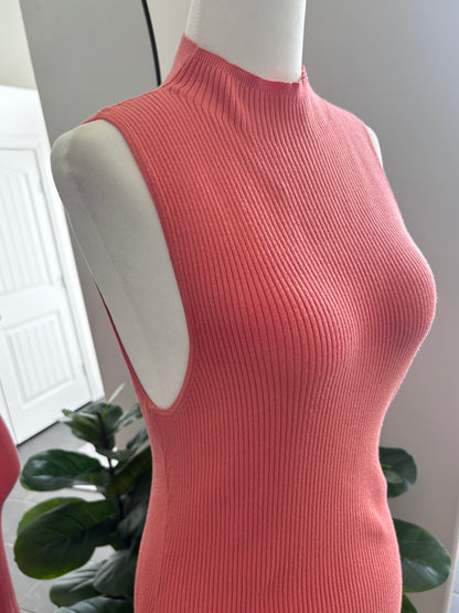 Babaton Tangerine Sleeveless Compose Knit Dress | Sz XL (M148A1)